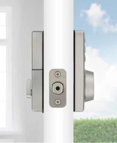 RELIABILT Satin Nickel Electronic Deadbolt with Keypad and Passage Door Handle