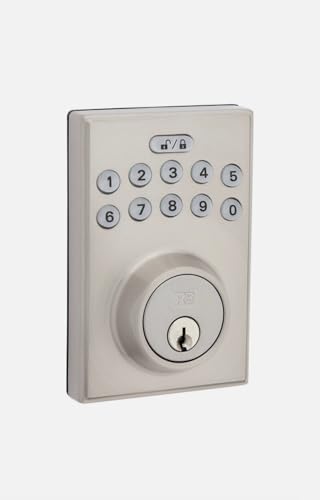 RELIABILT Satin Nickel Electronic Deadbolt with Keypad and Passage Door Handle