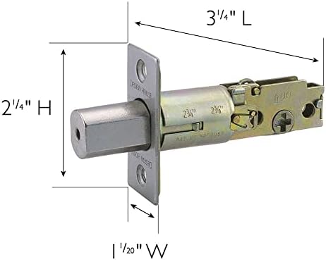 Design House 790758 2-Way Square Corner Deadbolt Latch