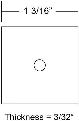 Emtek Art Deco Square Back Plate for Knob 86434US19