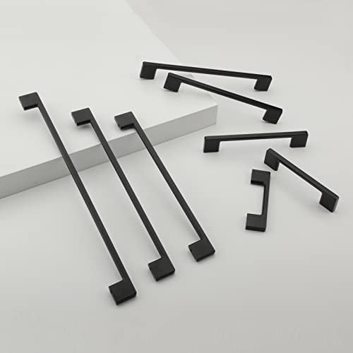 TUNNY 10-Piece Classic Cabinet Handle Set Matte Black