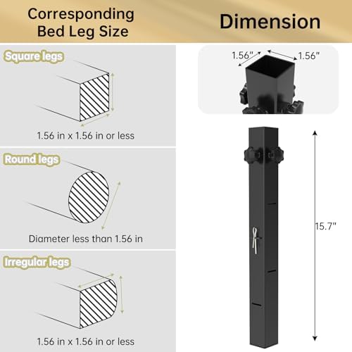 FengoneAdjustable Table Leg Extender for Folding Tables with Anti-Slip Design