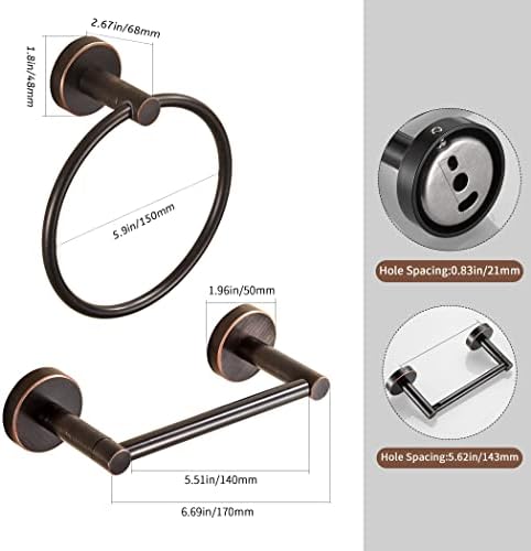 WEIKO Bronze Toilet Paper Holder Towel Ring Set