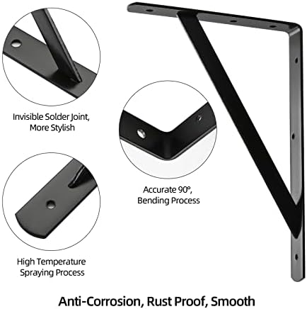 HOME MASTER HARDWARE 12x8 Heavy Duty Shelf Brackets 10-Pack