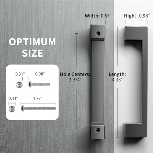 Cobbe 10-Pak Matte Black Kitchen Cabinet Pulls