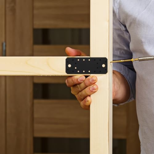 Heavy-duty Metal mending plates set for furniture repair