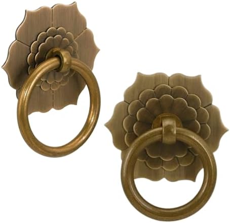 Ximimark 2-Piece Antique Bronze Brass Knob Set for Drawers Cabinets