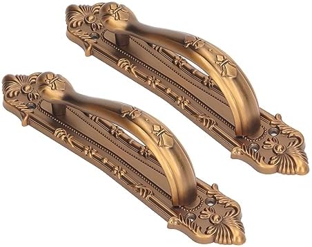 PerGar Heavy Duty Antique Barn Door Handle Set of 2 Large Rustic