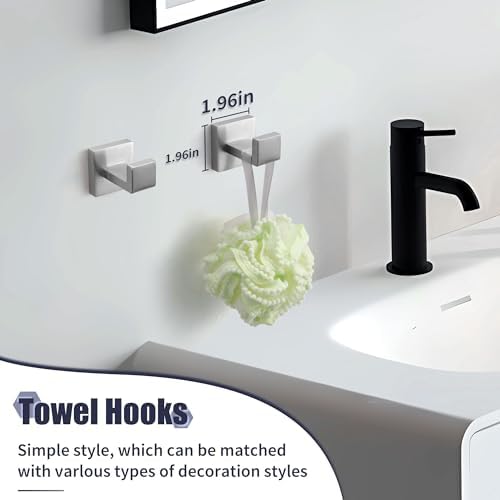 Stainless Steel Towel Bar Kit Perfect Bathroom Accessory Set