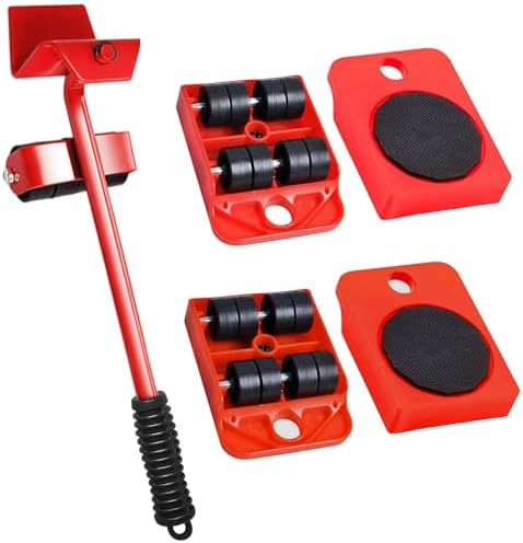 Furniture Lifter Set - Heavy Duty 5-Piece with Wheels for Easy Moving