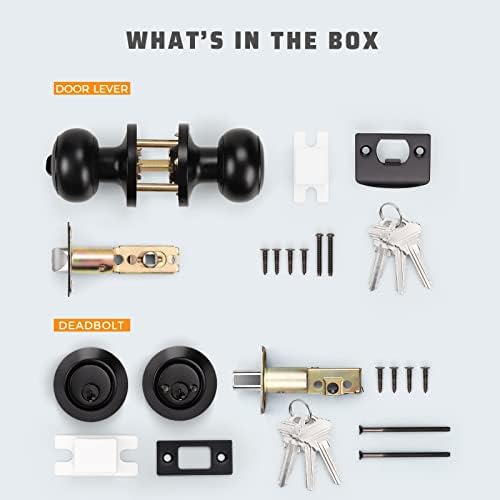 KNOBWELL Door Knob and Deadbolt Set Keyed Alike
