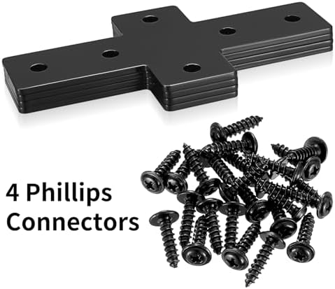4-Piece Cross-Flat Plate Bracket Set for 3535 Aluminum Profile