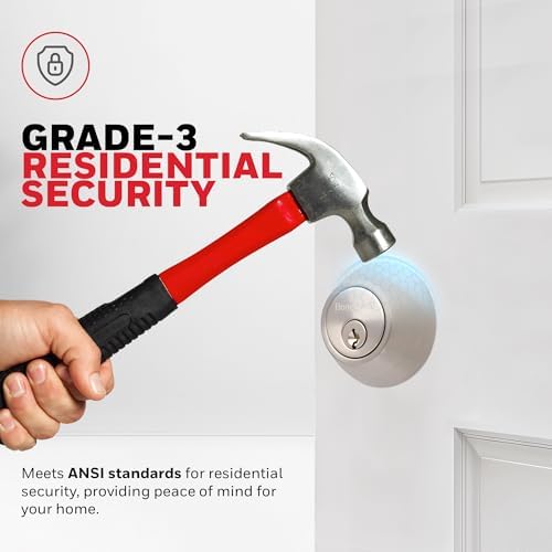 Honeywell - Double Cylinder Deadbolt Satin Nickel