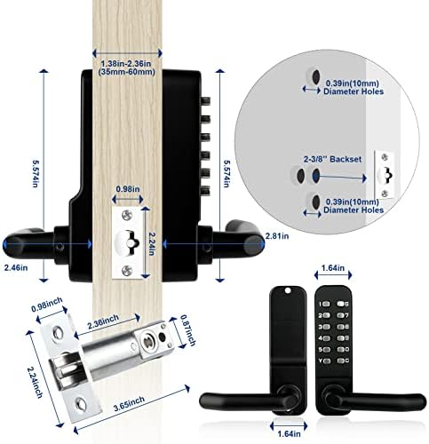 CODACE Keyless Door Lock with Keypad