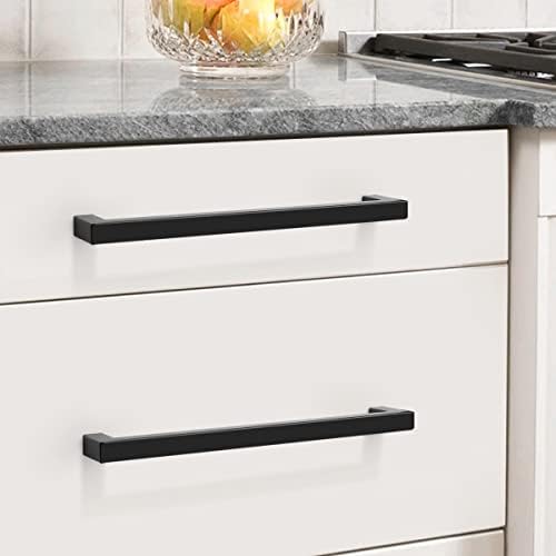 Probrico 30-Pack Black Cabinet Pulls Modern Stainless Steel