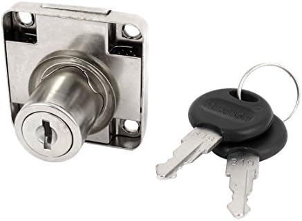 Square Metal Base SecurityDrawer cabinet door deadbolt lock 19x2cm cylinder