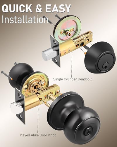 Brotima 2 Pack Keyed Alike Door Lock Set