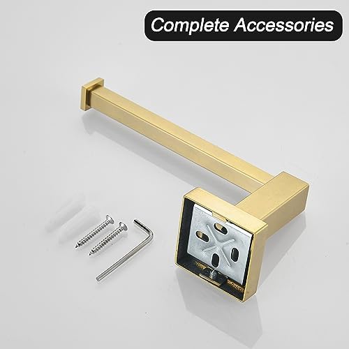 Leyden Gold Toilet Paper Holder Hand Towel Holder Modern Brass Bathroom Hardware Set