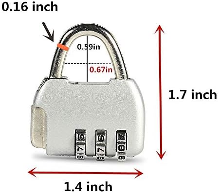 Perfect Combination Padlock Set 3-Digit Code Zinc Alloy Durable and Bug-Proof