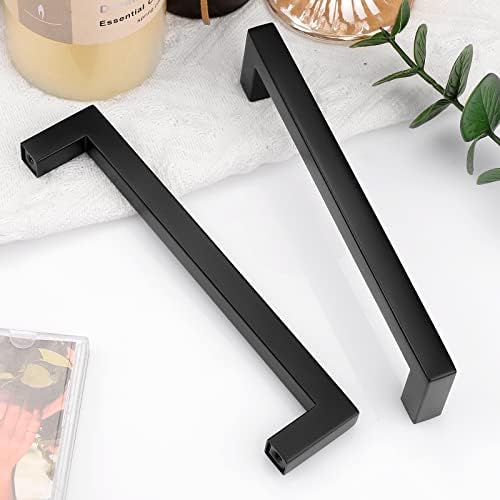 Probrico 30-Pack Black Cabinet Pulls Modern Stainless Steel