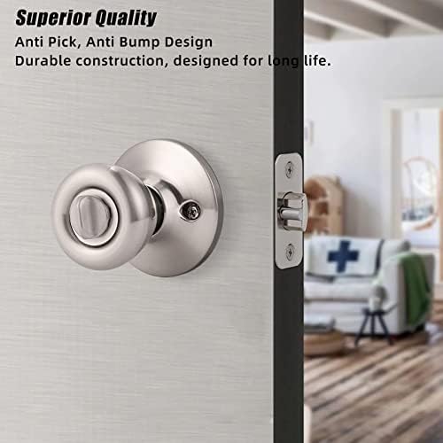 3-Piece Round Corner Strike Plate Kit - Satin Nickel Finish