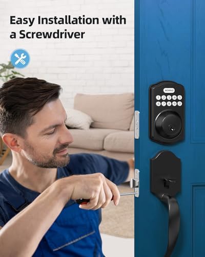 Electronic Deadbolt with Keyless Entry 20 Access Codes Auto-Lock Security