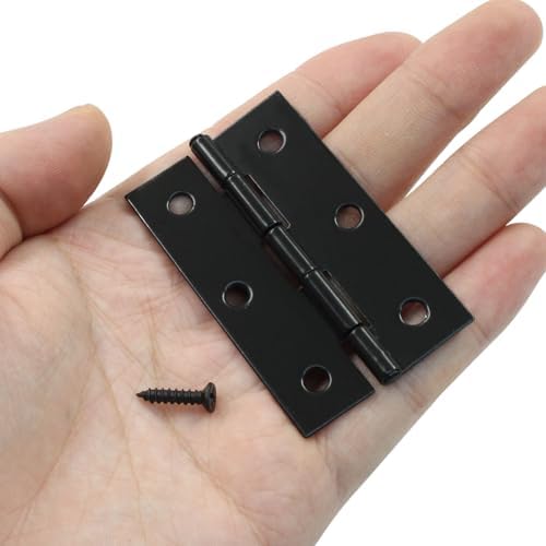 12 Pack 25 Inch Black Cabinet Hinges with Screws