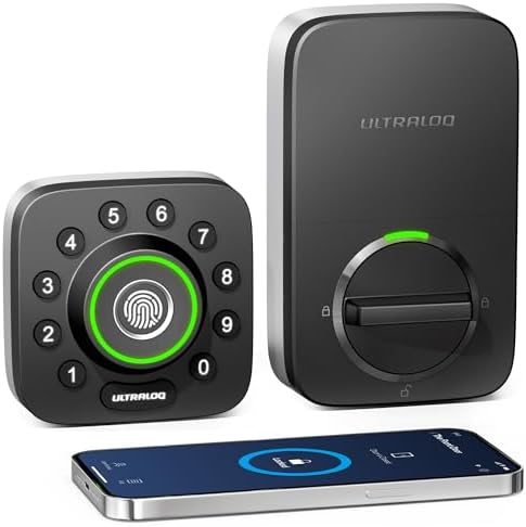 ULTRALOQ U-Bolt Pro Smart Lock 6-in-1 Keyless Entry Deadbolt Lock