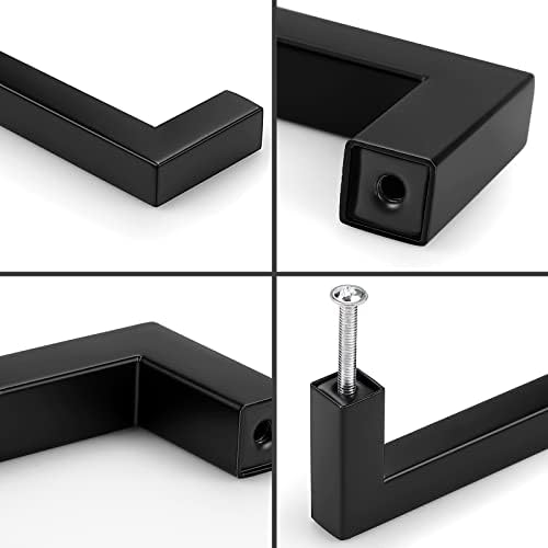 Probrico 30-Pack Black Cabinet Pulls Modern Stainless Steel