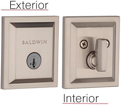 Baldwin Spyglass Single Cylinder Front Door Deadbolt Satin Nickel