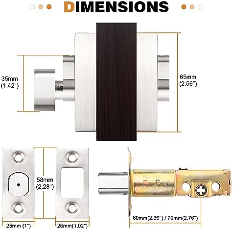 Probrico Satin Nickel Door Deadbolt residential security lock set of 2
