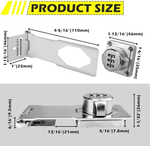 Versatile Password Combination Padlock for Doors Cabinets