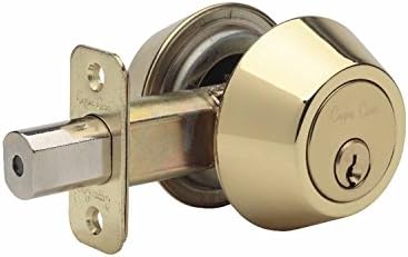 Copper Creek Deadbolt Full 1 Throw Polished Brass Door Security