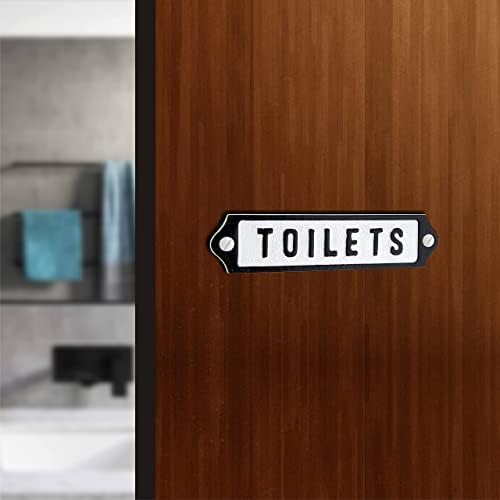 Versatile Cast Iron Toilets Sign Plate
