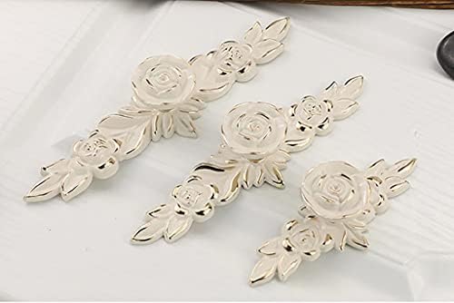 Elegant European-Style Rose Cabinet Knobs with Backplates