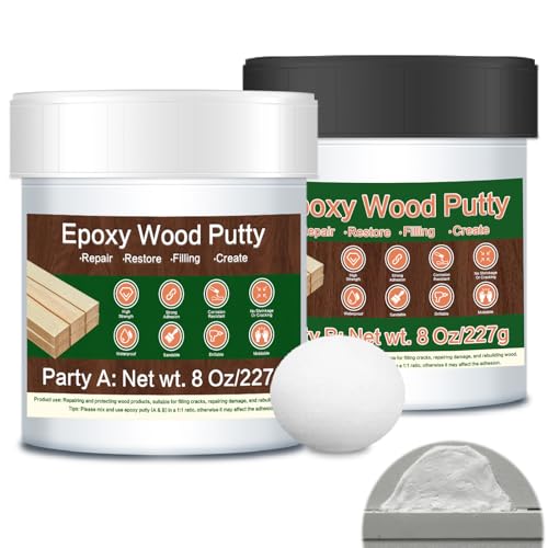 Perfect for Wood Furniture Repair - 16oz White Epoxy Putty Kit