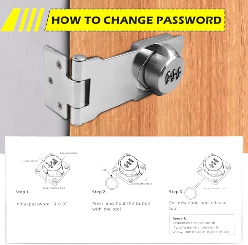 Versatile Password Combination Padlock for Doors Cabinets