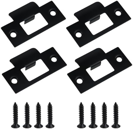 4Pcs Black Purple Strong Metal Deadbolt Strike Plate Home Security 70x28mm