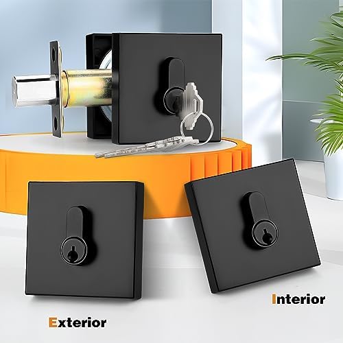 Probrico Black Double Cylinder Deadbolt 3 Pack