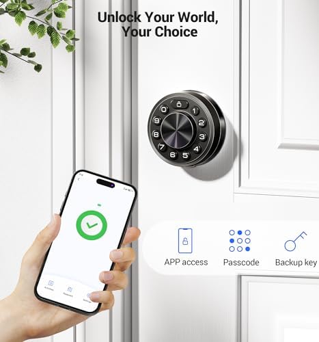 Veise Smart Deadbolt with 2 Keys for Front Door Activation
