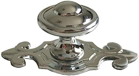 Elegant Polished Chrome Knob Set with Back Plate