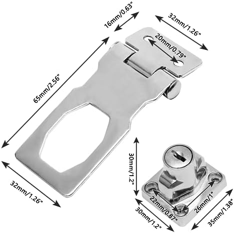 Durable 2-Piece Keyed Hasp Locks