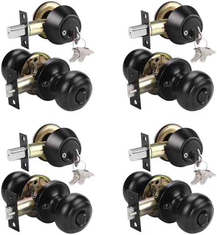 KNOBWELL 4-Piece Entry Door Set for Keyed Entry