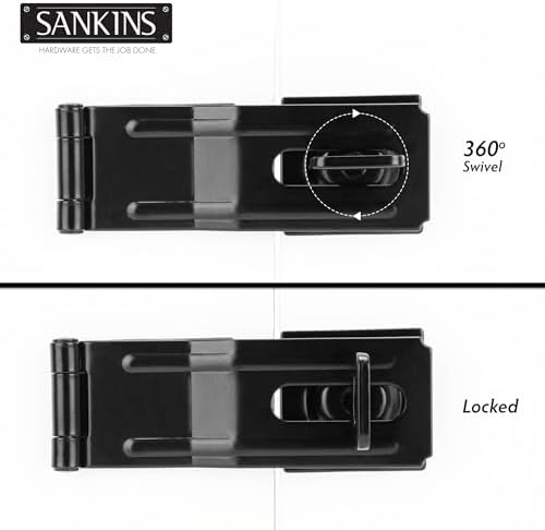Premium 4-12 Swivel Hasps with Twist Knob for Home Security