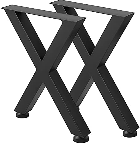 Vexclusive 2-Piece Heavy Duty Steel Table Legs with X-Frame Design