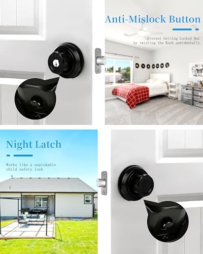 EASILOK Twist-to-Lock Deadbolt Lock Pair