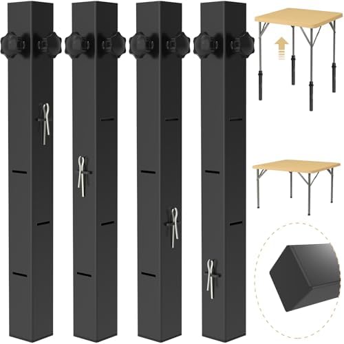 FengoneAdjustable Table Leg Extender for Folding Tables with Anti-Slip Design