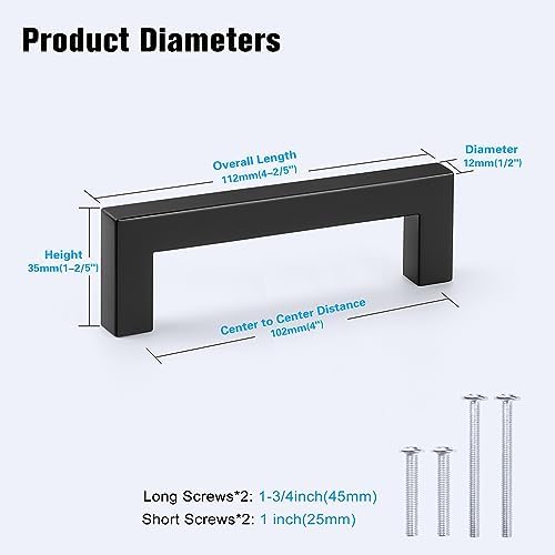 6-Pack Stainless Steel Kitchen Cabinet Door Pulls