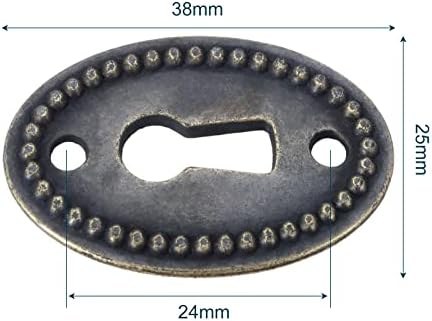 Dopinee 10-Pc Oval Stamped Brass Keyhole Cover Set