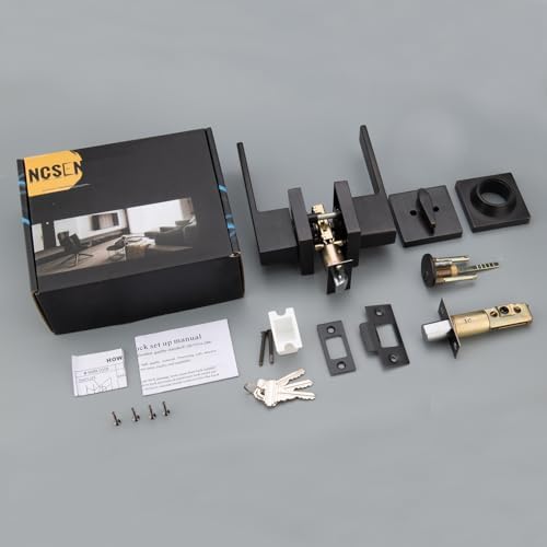 2-Pack Exterior Door Lock Set with Deadbolt Aged Bronze